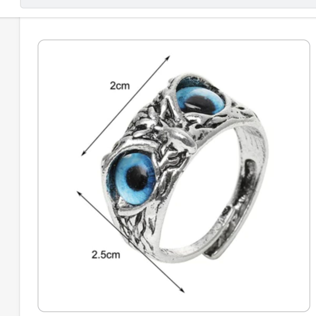 AURELA - Anillo Regulable Retro Owl Búho de la Suerte