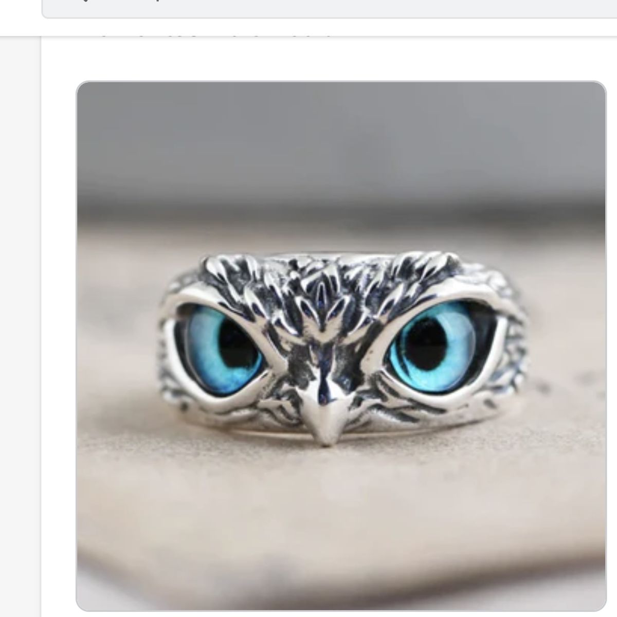 AURELA - Anillo Regulable Retro Owl Búho de la Suerte