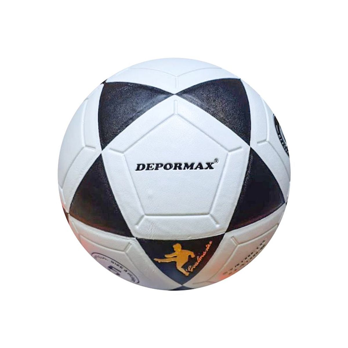 GENERICO - PELOTA DE FÚTBOL DEPORMAX ESTRELLA FONDO BLANCO PU  N5