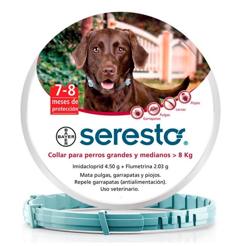 BAYER - Collar Antipulgas Perros Grandes Bayer Seresto 8kg a Mas