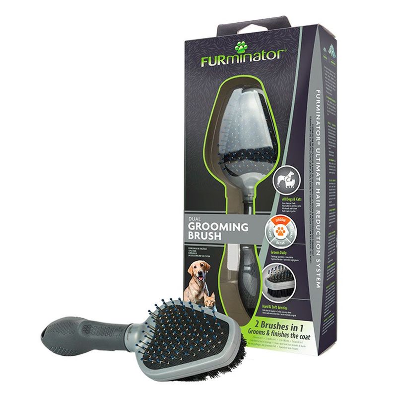 FURMINATOR - Cepillo Doble de Aseo Furminator para Perros y Gatos