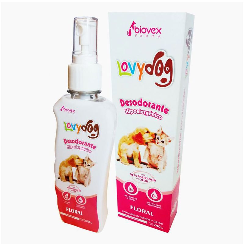 LOVYDOG - Desodorante Colonia para Cachorros y Gatitos Lovydog 240ml