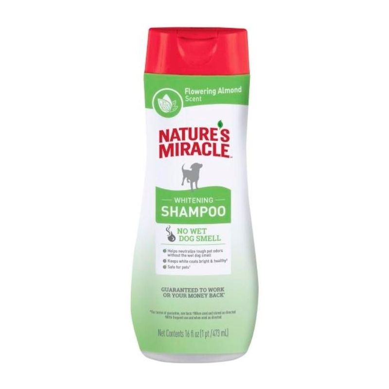 NATURES MIRACLE - Shampoo Blanqueador Flor Almendra Perro Nature Miracle 473ml