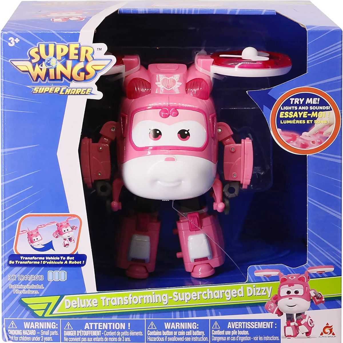 SUPER WINGS - Juguete de Acción Super Wings Charged Deluxe Dizzy