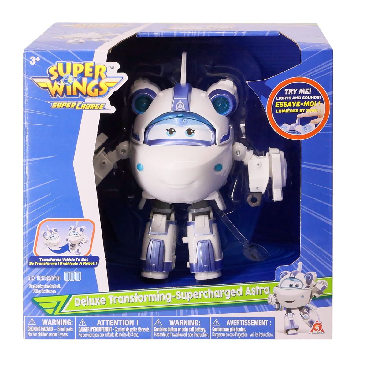 SUPER WINGS - Juguete de Acción Super Wings Charged Deluxe Astra