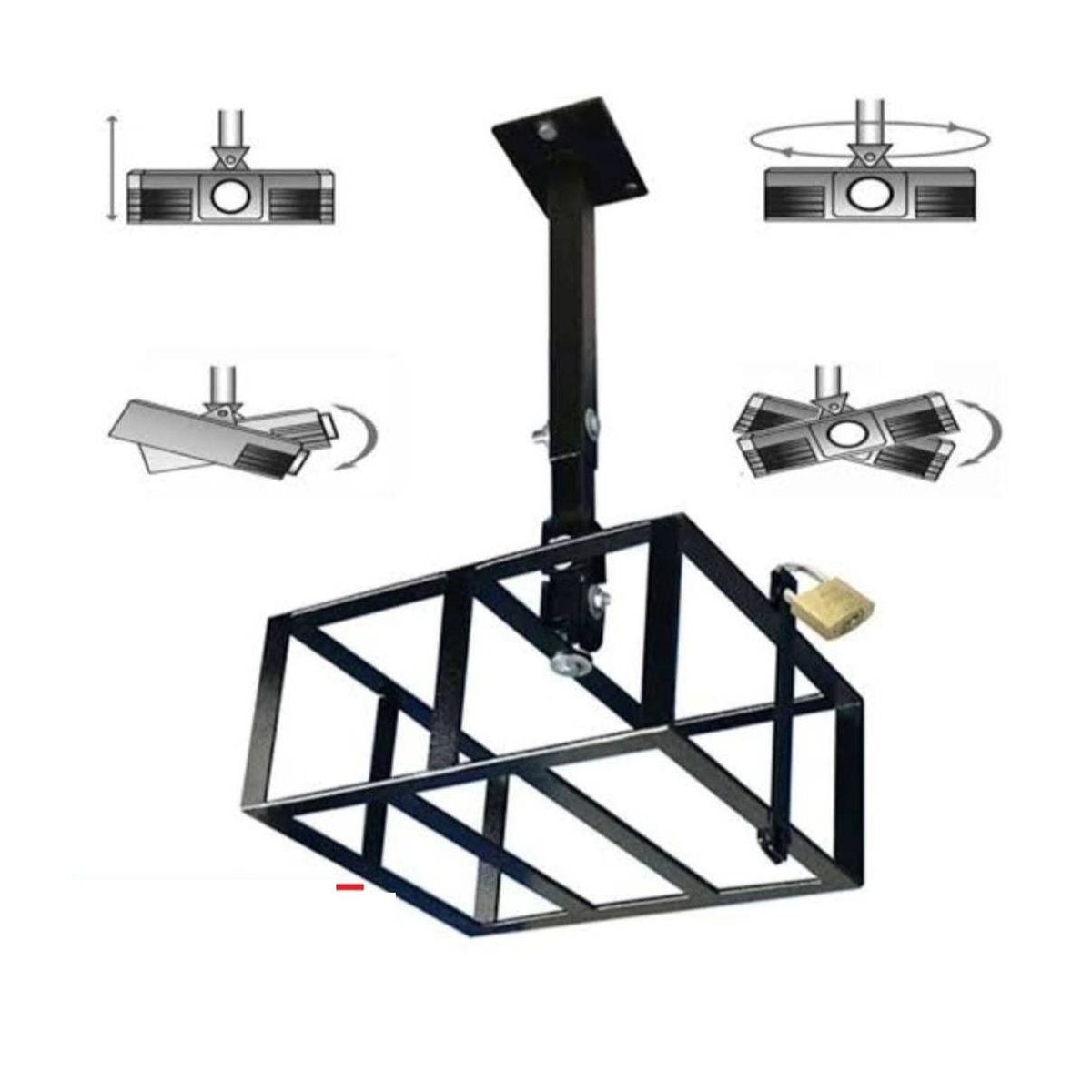 LH ELECTRONIC - Rack Para Proyector De Techo o pared Jaula Antirrobo