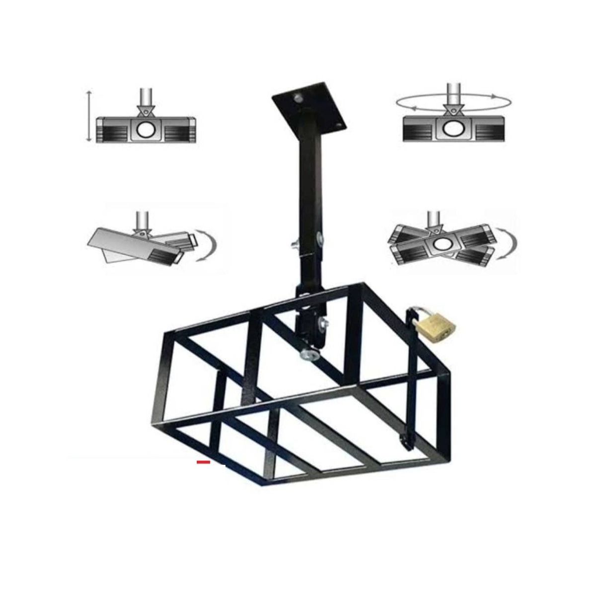 LH ELECTRONIC - Rack Para Proyector De Techo o pared Jaula Antirrobo