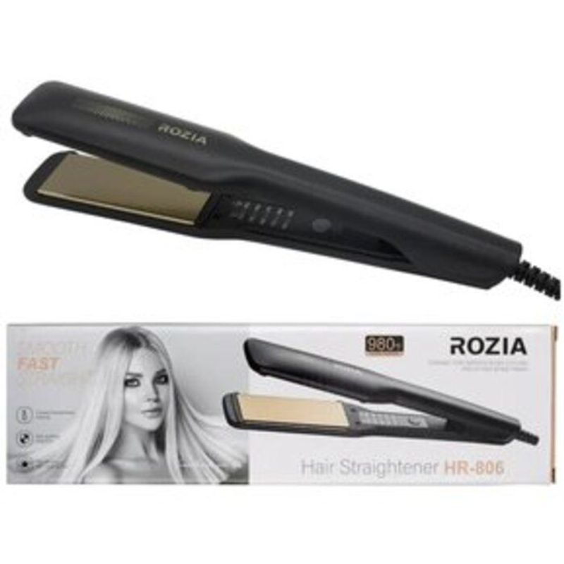 GENERICO - Plancha Para Cabello Placa Cerámica Profesional Rozia Negra