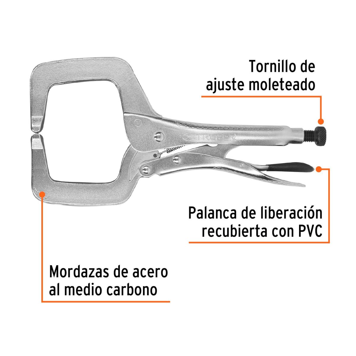 TRUPER - Alicate de presion tipo C mordaza fija 11 Truper