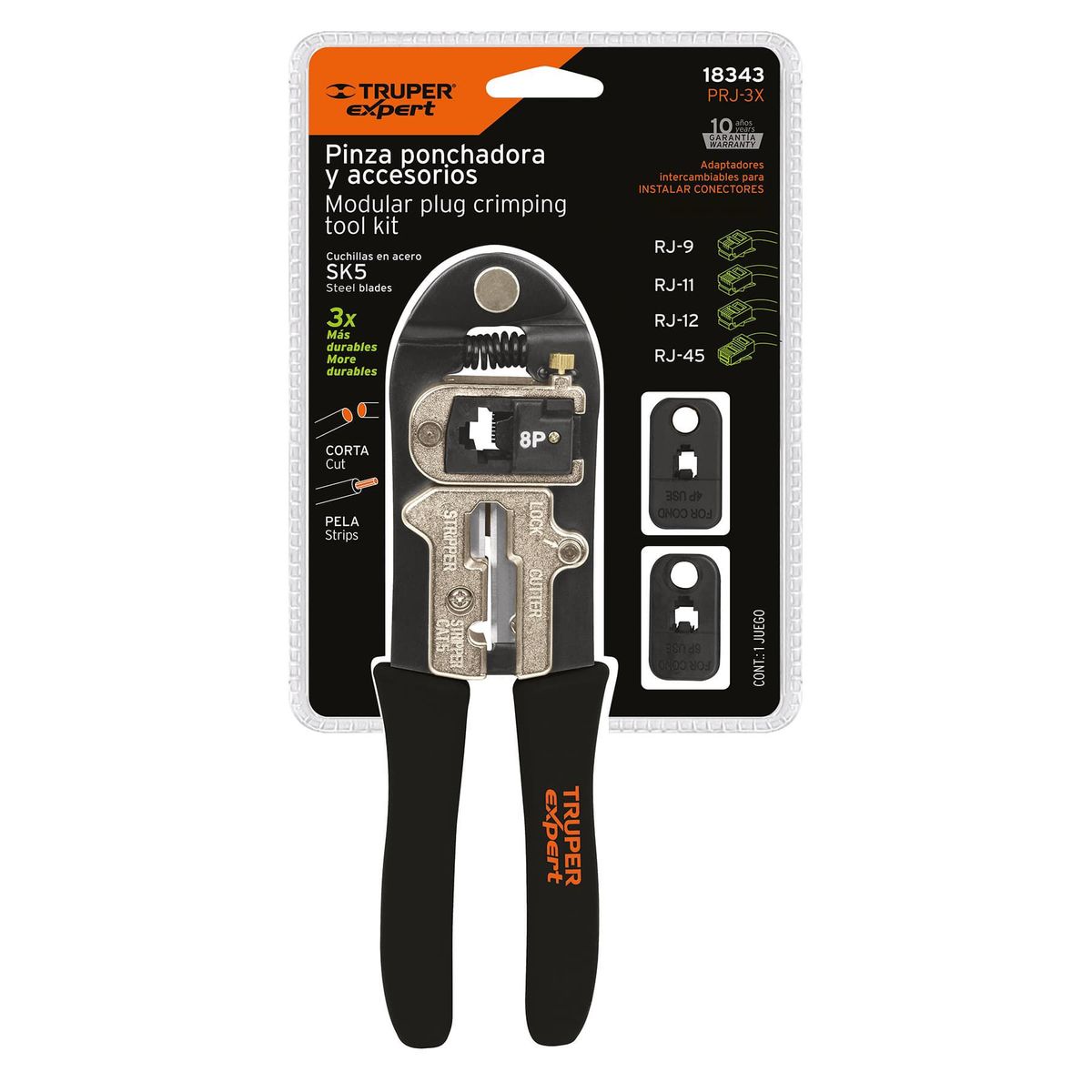 TRUPER - Alicate ponchadora modulos intercambiables Truper