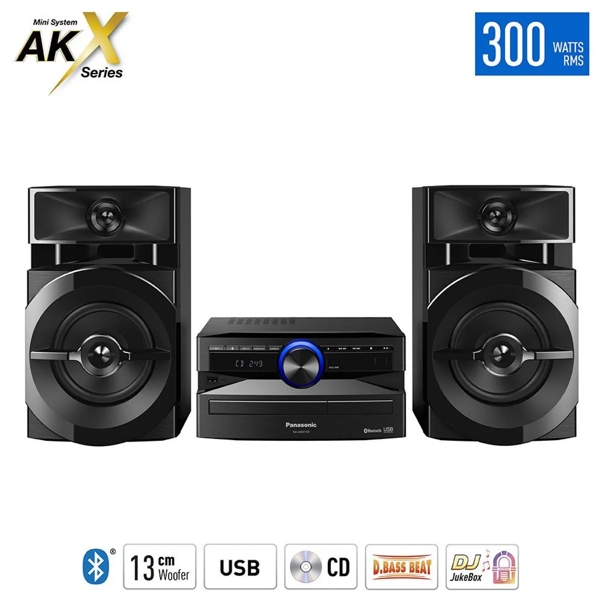 PANASONIC - Minicomponente Panasonic AKX 300W SC-AKX110PSK