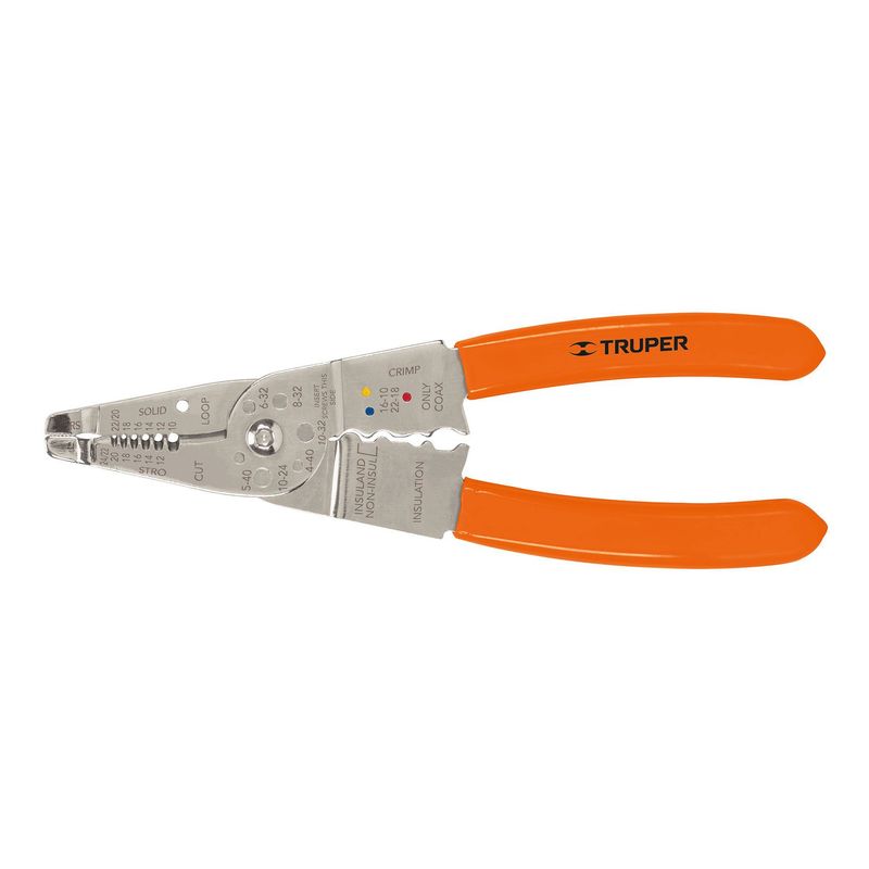 TRUPER - Alicate pela cables 24 a 12 AWG Truper