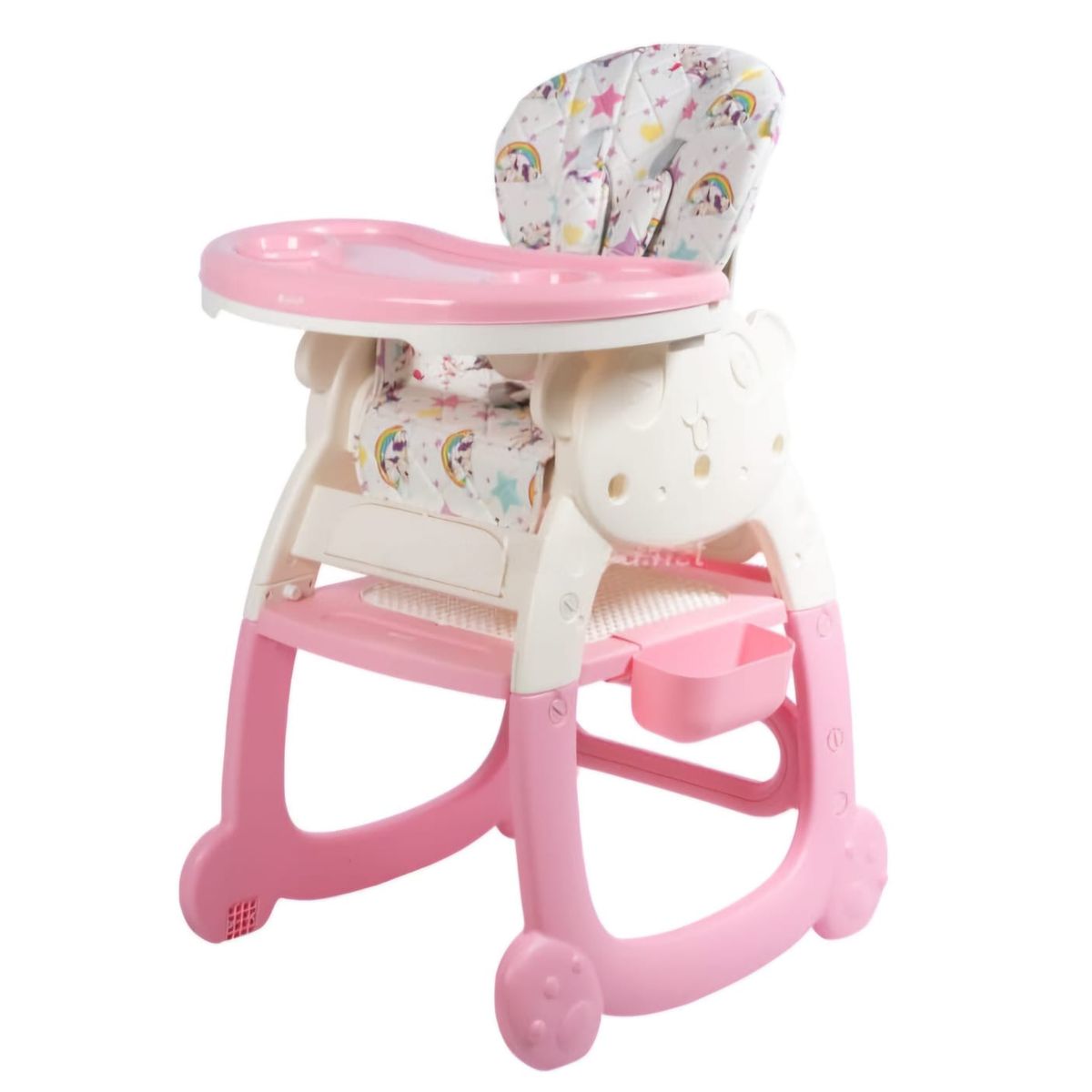 EBABY - Silla de Comer para Bebe 3 en 1 Rosa 2025