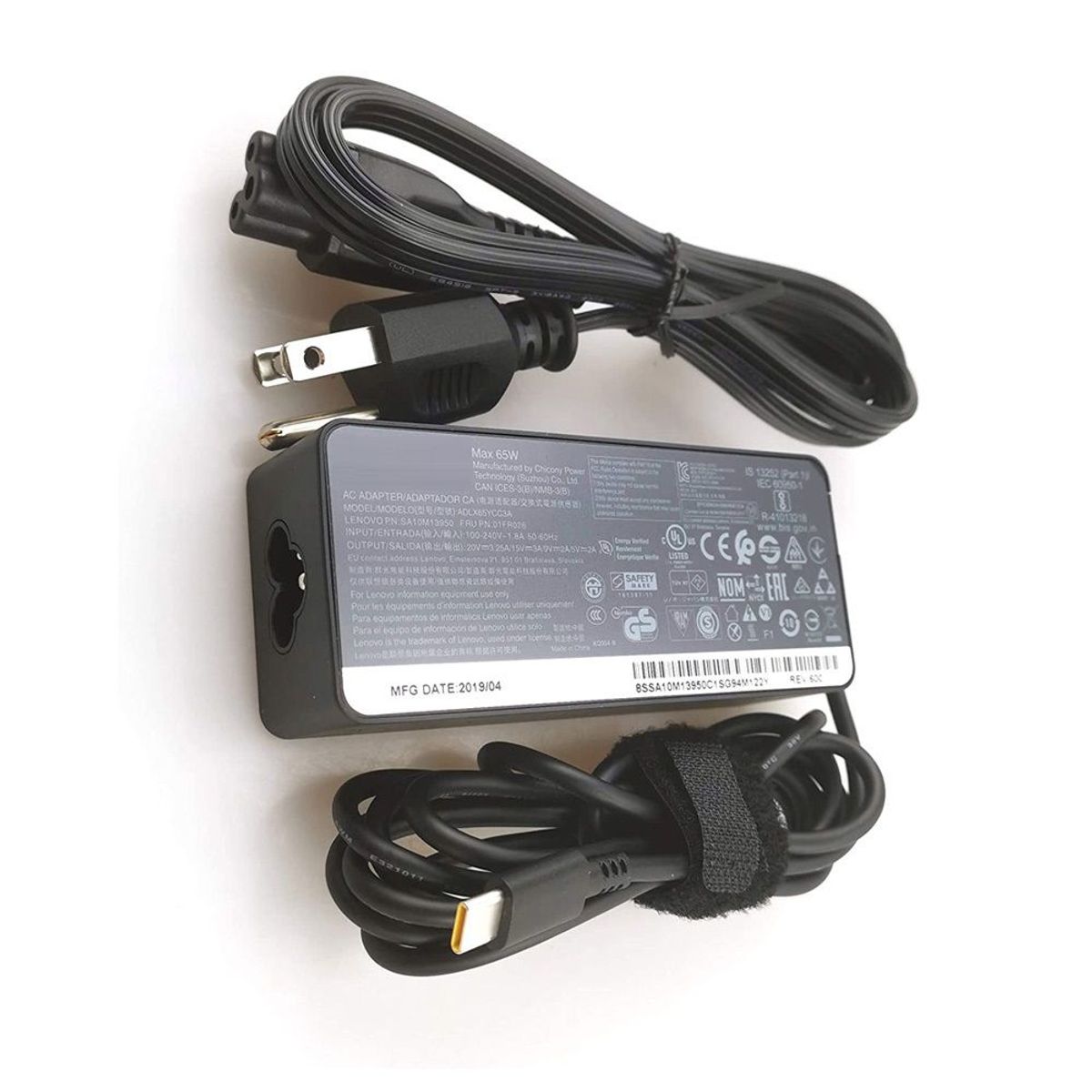 GENERICO - Cargador Lenovo 20v 3 .25a 65w Punta Tipo C Genérico