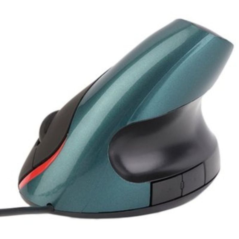 GENERICO - Mouse Vertical Optico Ergonómico Usb Evita Tunel Carpiano- Azul