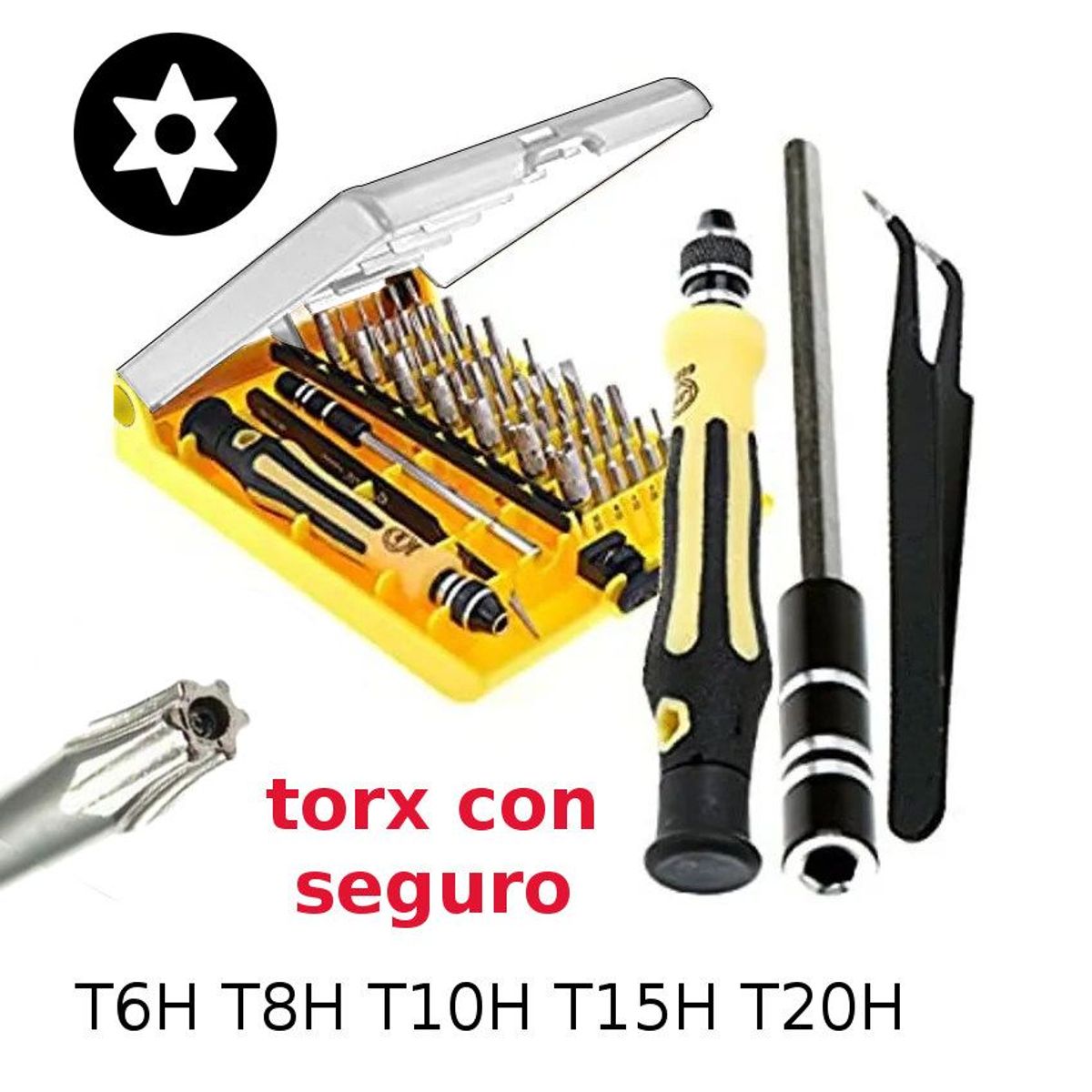 GENERICO - Juego Desarmadores Precision Laptop Cell Torx Macbook iPhone t6h t8h