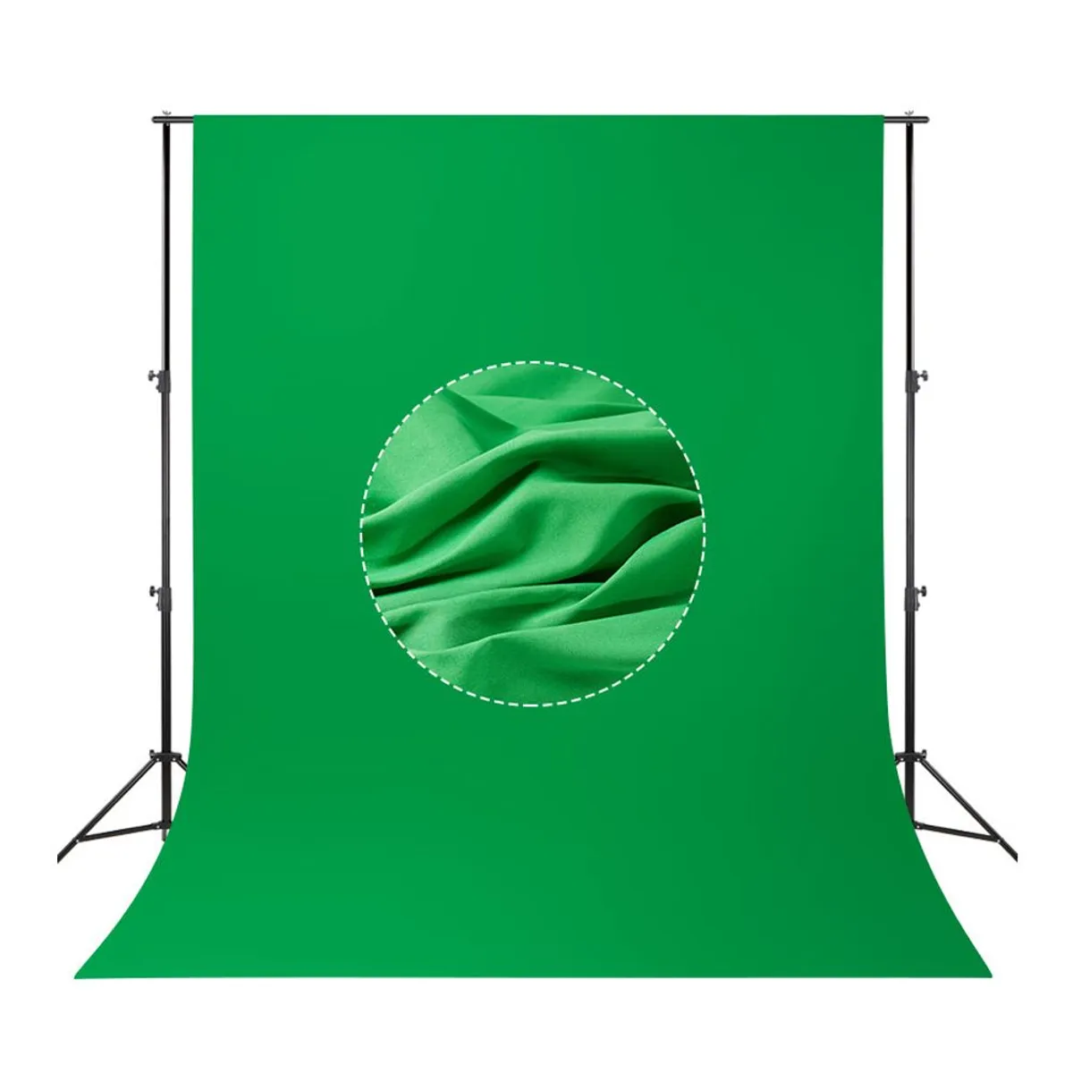 GENERICO - Fondo VERDE de Tela Muselina 3×6 Metros  (Chroma Key)