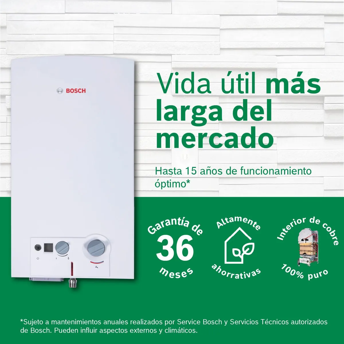BOSCH - Terma a Gas Bosch GLP Premium 14L Automodulante + Kit