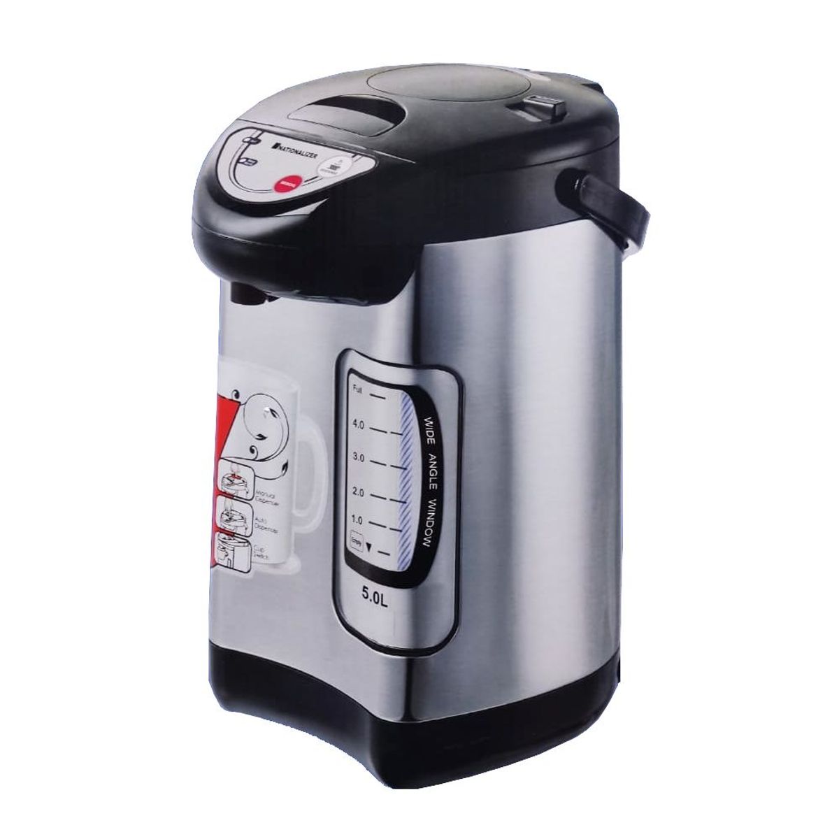 GENERICO - Termo Hervidor DNS-5 NATIONALIZER  5.0  Litros  Negro/Acero