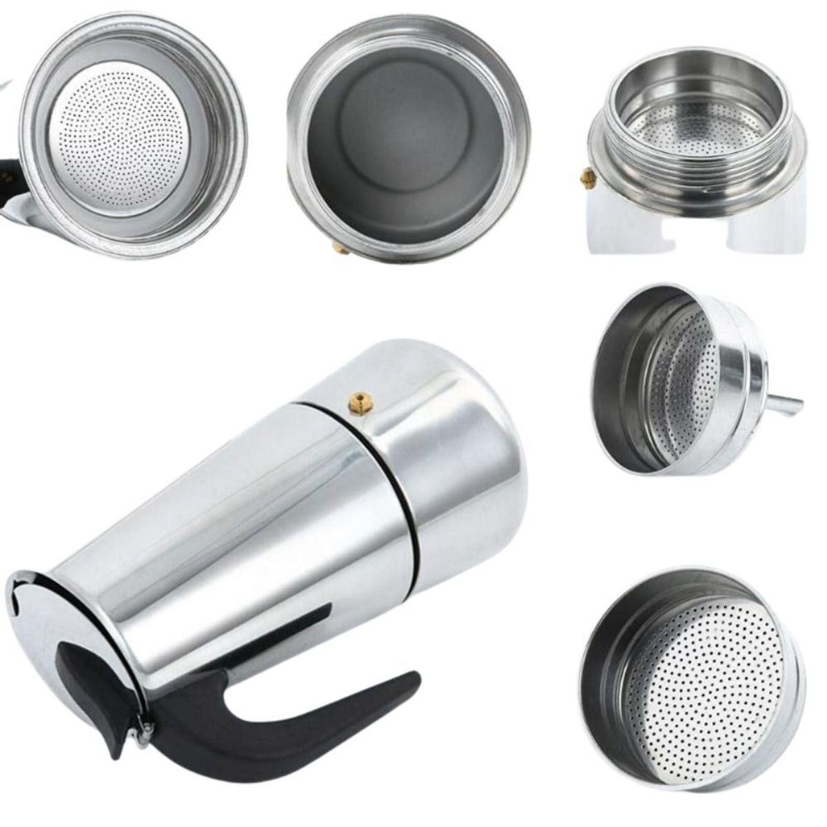 INSPIRA - Cafetera Italiana Expresso 9 Tazas en Acero Inoxidable