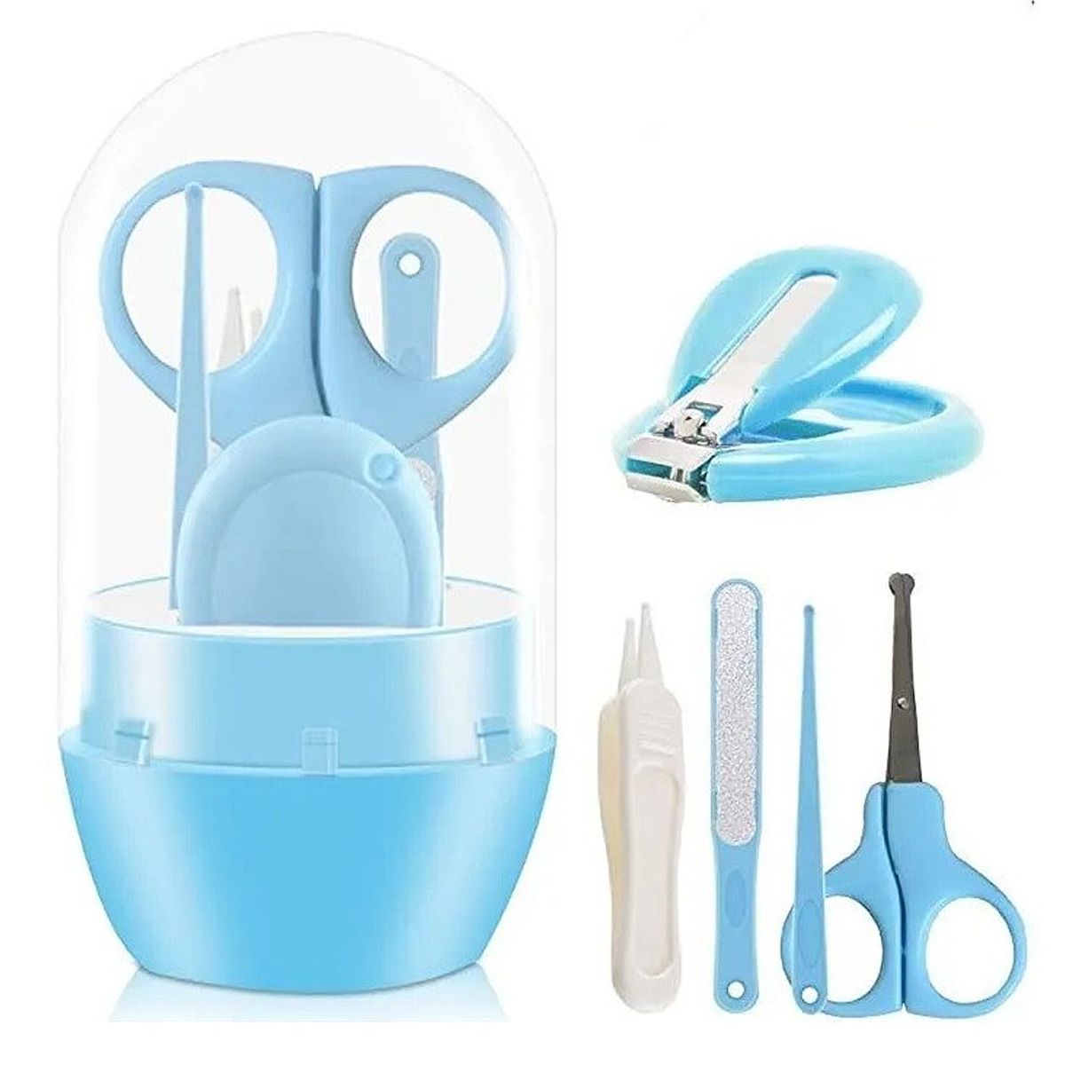 GENERICO - Set de manicura para bebes y niños Celeste