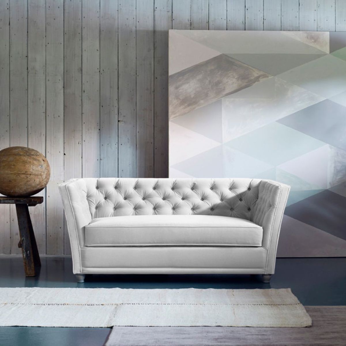 HOME PREMIUM - Sofá 2 Cuerpos Love Plata