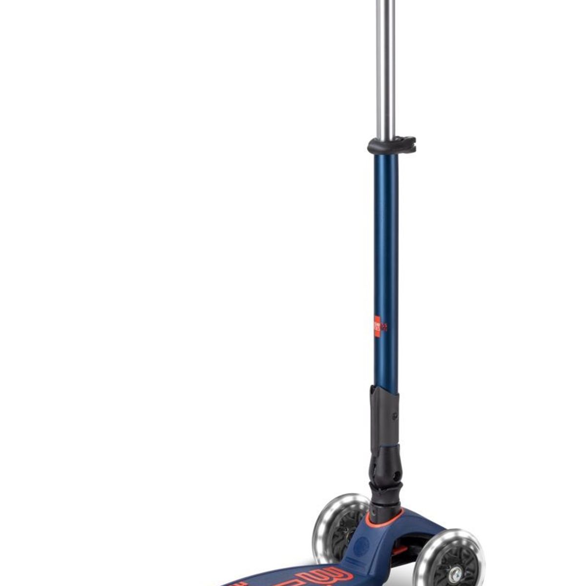 MICRO - Scooter Maxi Micro Deluxe FOLDABLE LED Navy Red