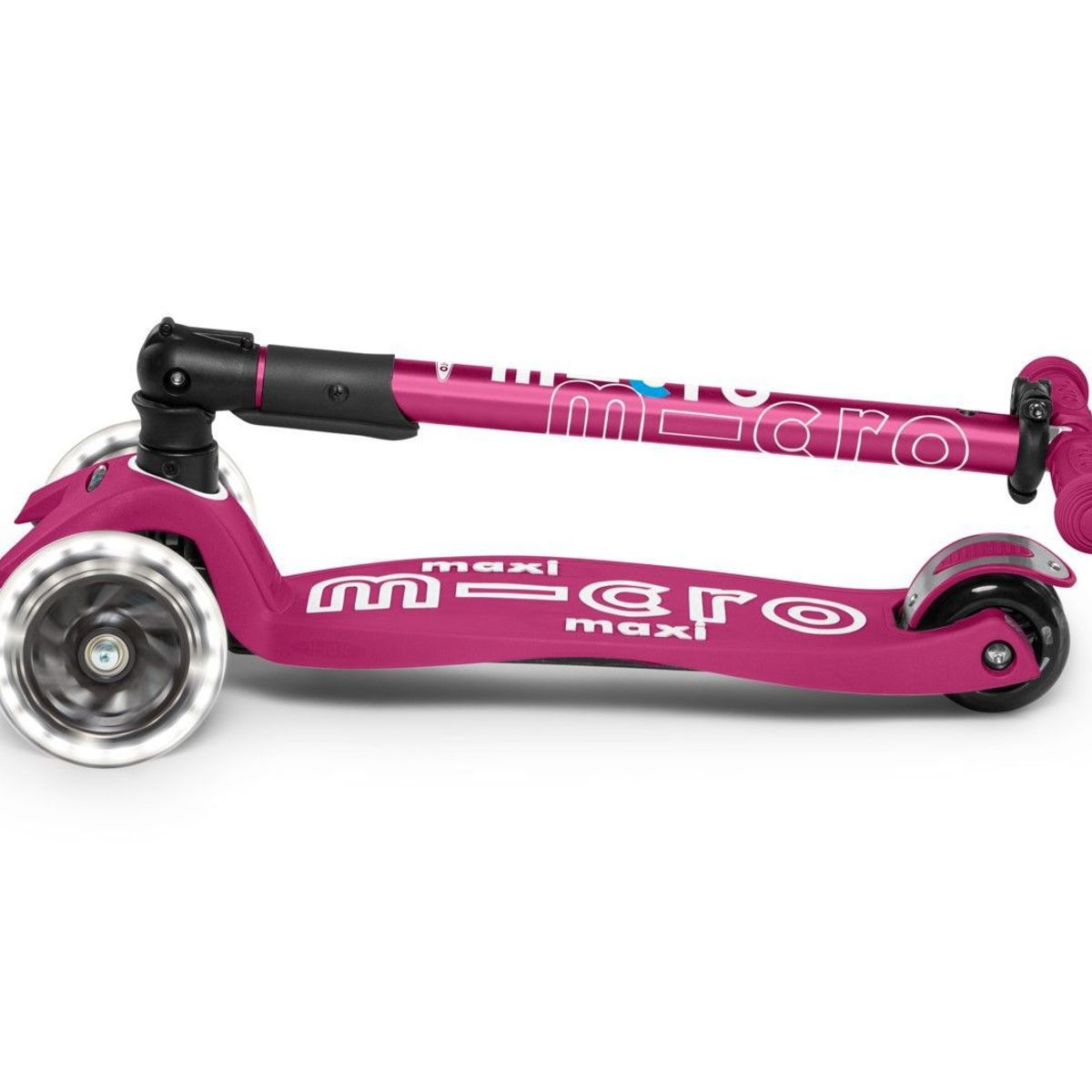 MICRO - Scooter Maxi Micro Deluxe Foldable LED Berry Red