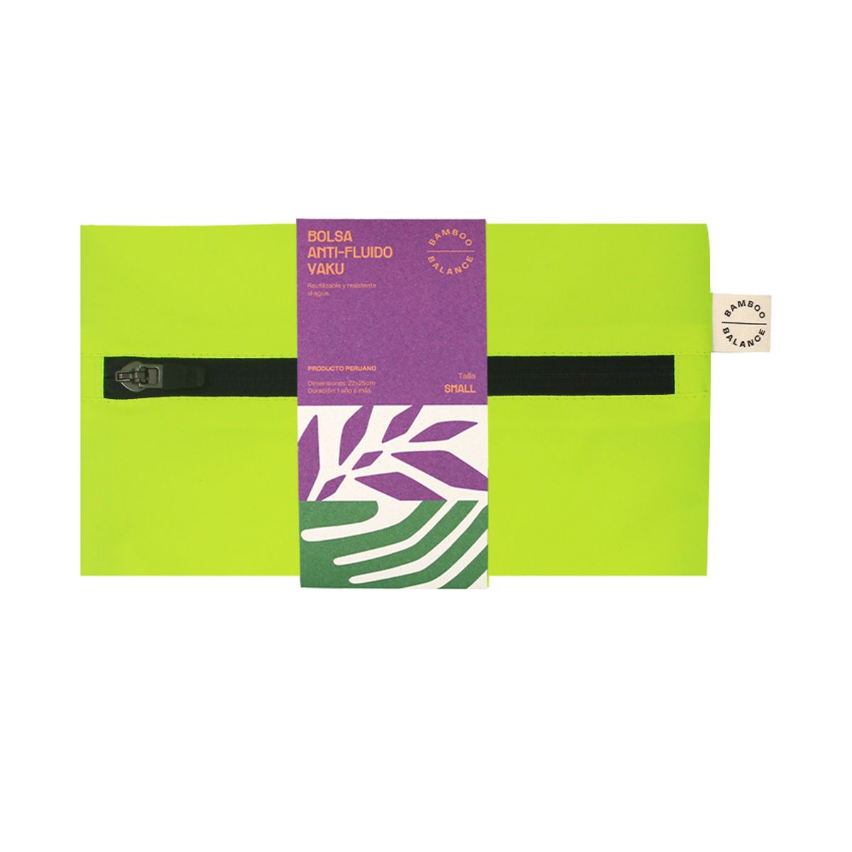 BAMBOO BALANCE - Bolsa Antifluido YAKU - Talla S - Limón - Azul Marino