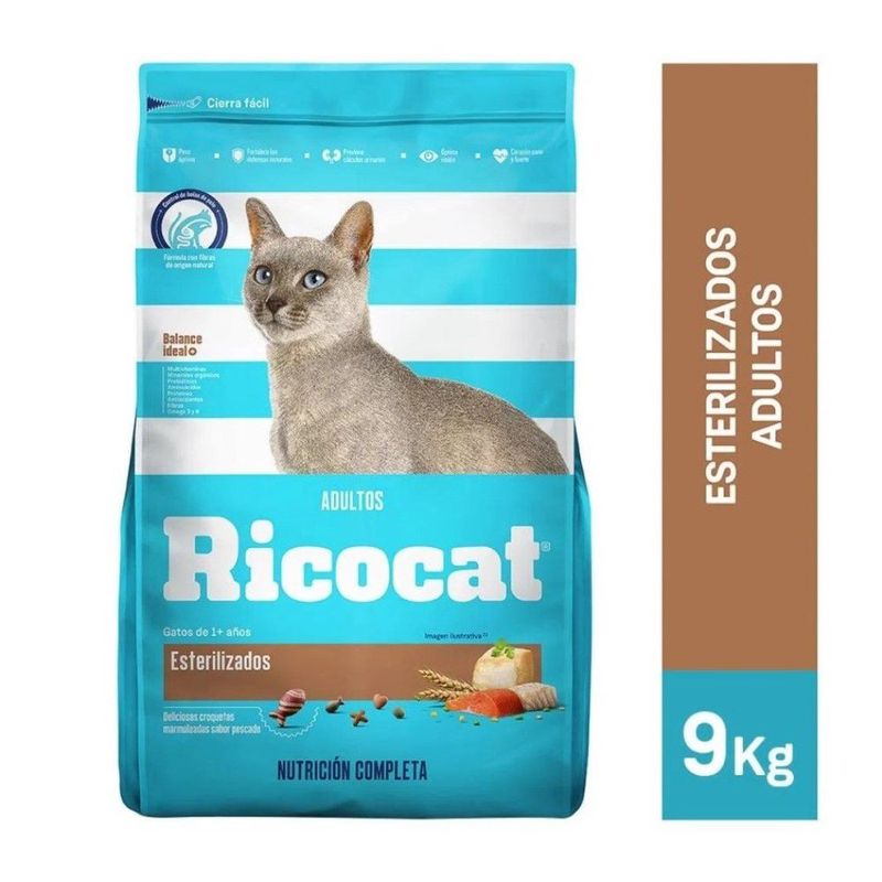 RICOCAT - Ricocat Adultos Esterilizados 9 Kg.