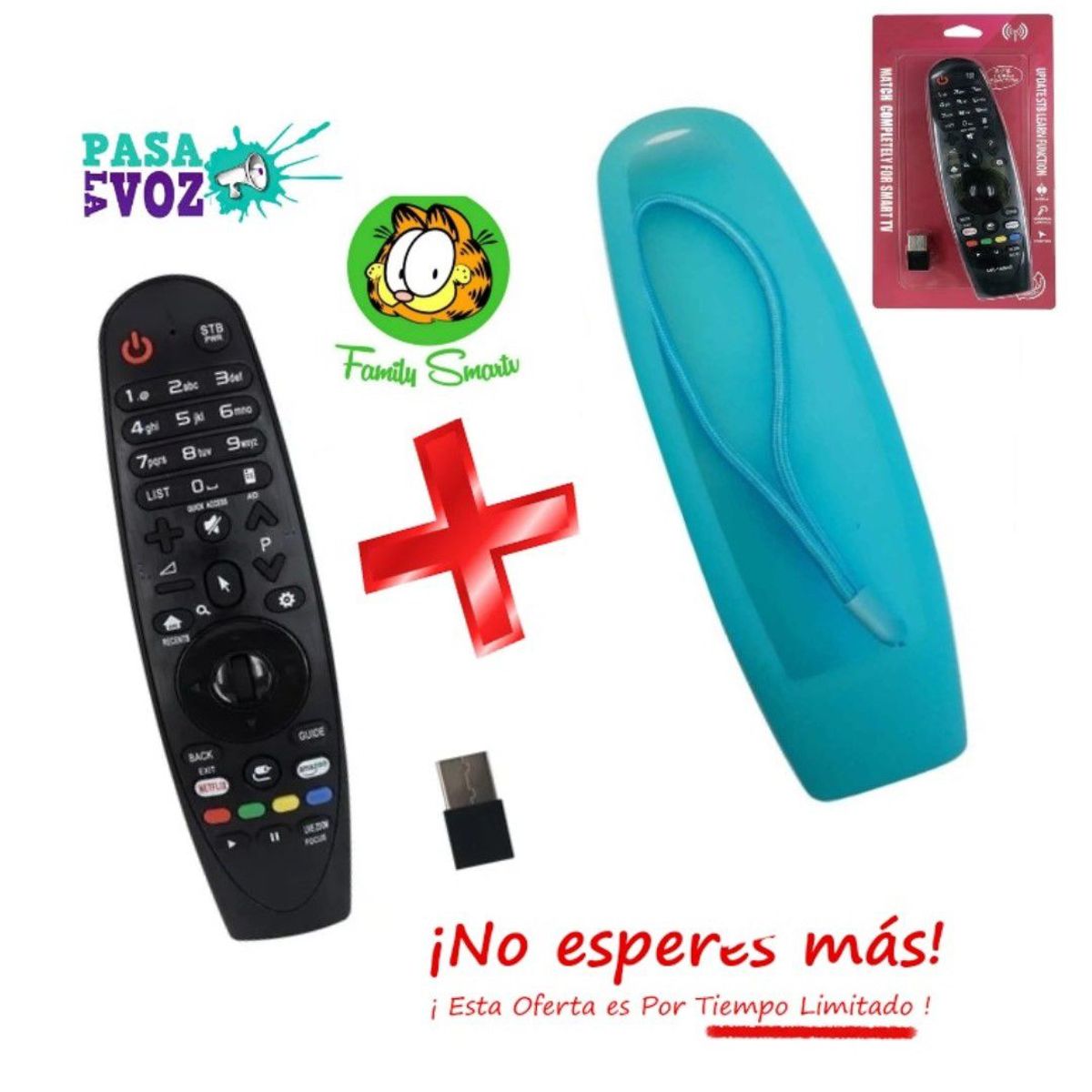 UNIVERSAL - Control Remoto LG Universal Magic -Mr500-Mr600-Mr650 Funda Turquesa