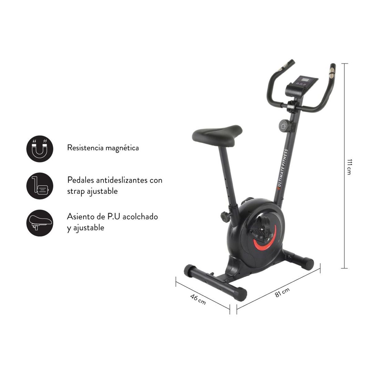 ULTIMATE FITNESS - Bicicleta Estática E240 Pro Magnética-..