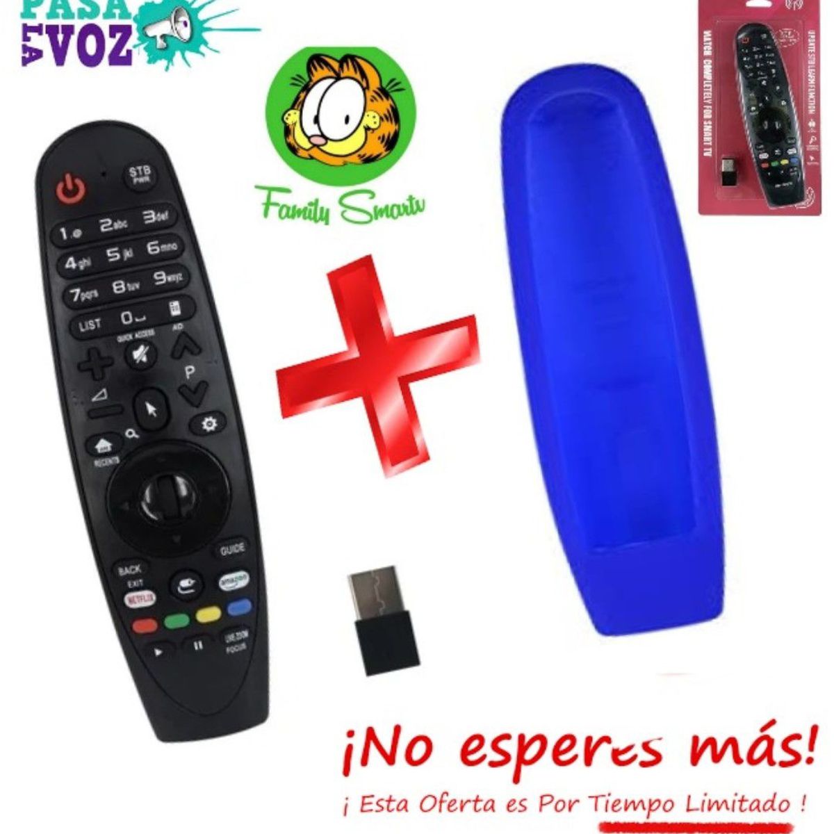 GENERICO - Control Remoto Generico LG  Magic -Mr500-Mr600-Mr650 Funda  Azul