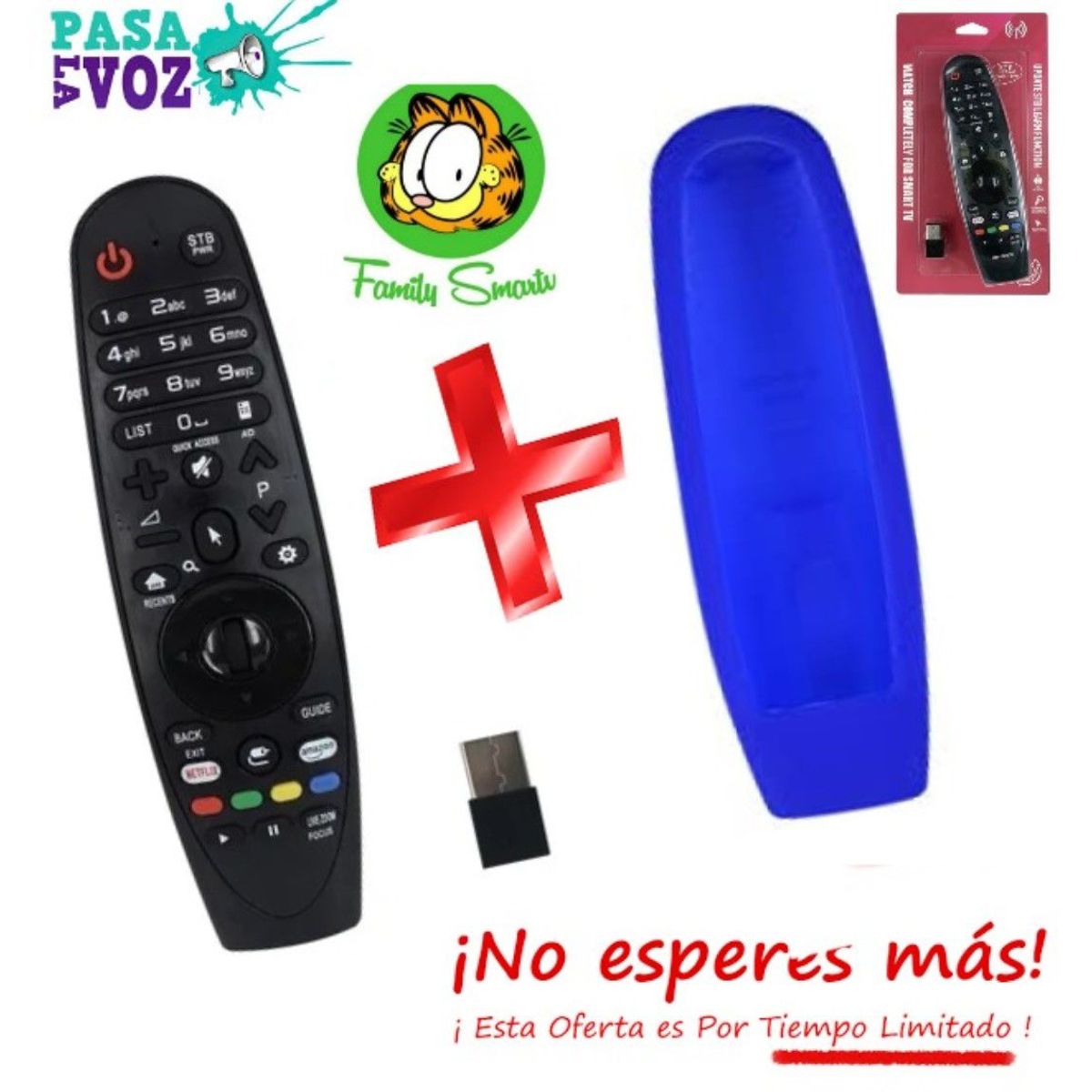 GENERICO - Control Remoto Generico LG  Magic -Mr500-Mr600-Mr650 Funda  Azul