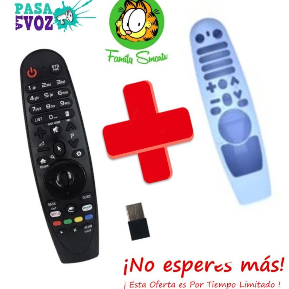 UNIVERSAL - Control Remoto LG Universal Magic -Mr500-Mr600-Mr650 Funda Turquesa