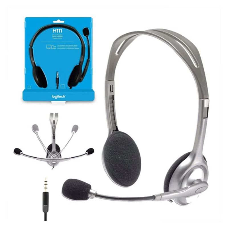 LOGITECH - Audifono Microfono para Laptop logitech H111 vincha Tablet