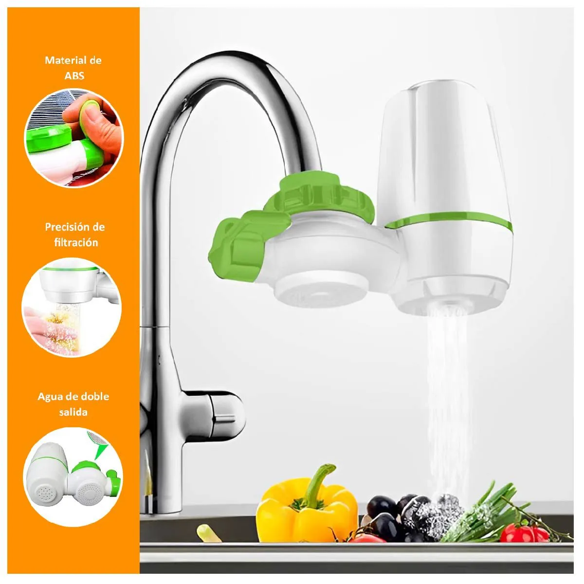 GENERICO - Filtro Purificador de Agua para Grifo