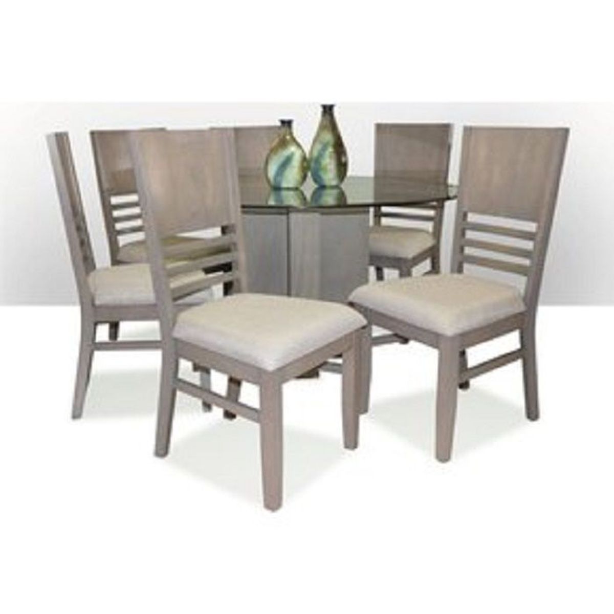 DMUEBLES - Juego De Comedor 6 Sillas Campestre Gris