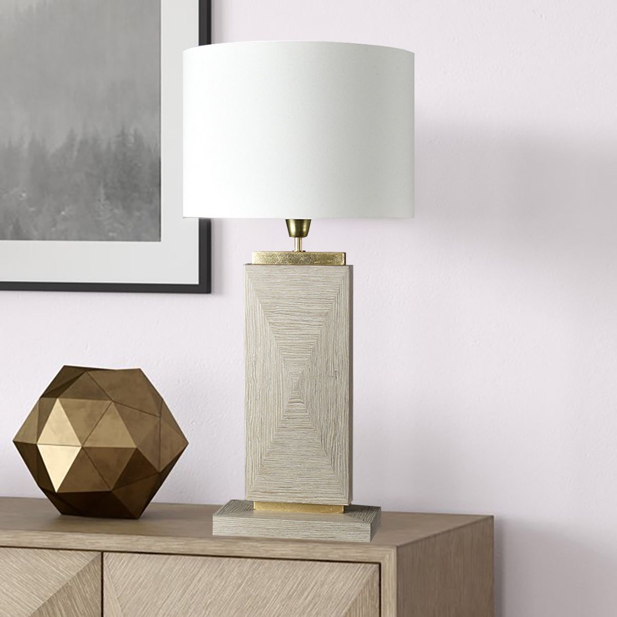 GENERICO - Lámpara de mesa Nel hueso