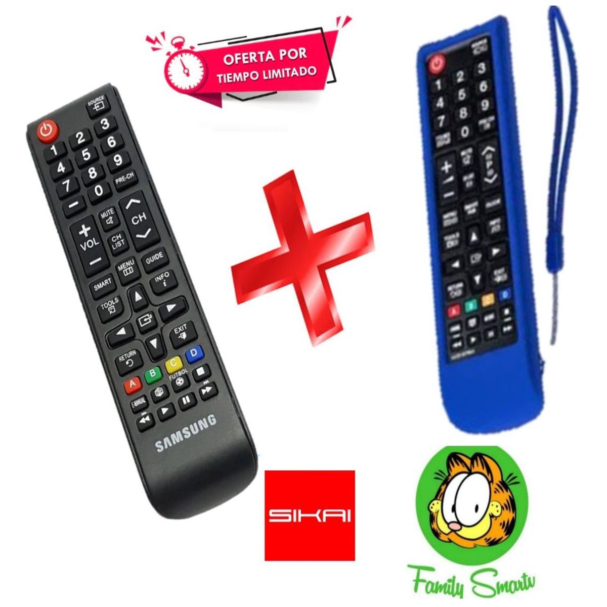 GENERICO - Control Remoto Para Samsung Smart Funda Sikai-Azul