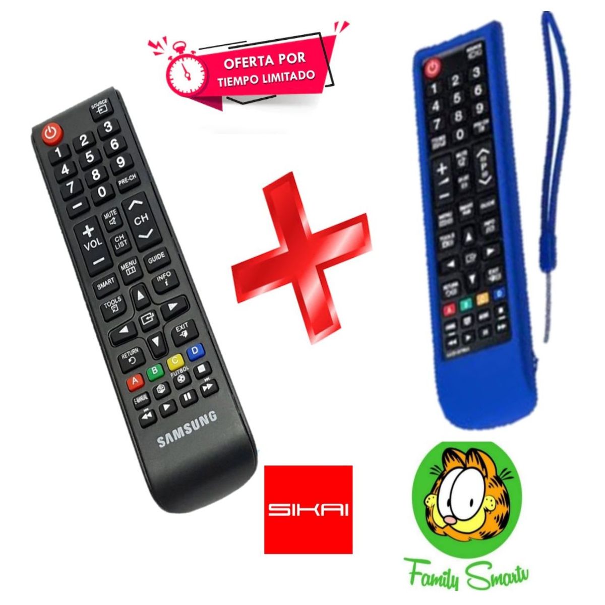 GENERICO - Control Remoto Para Samsung Smart Funda Sikai-Azul