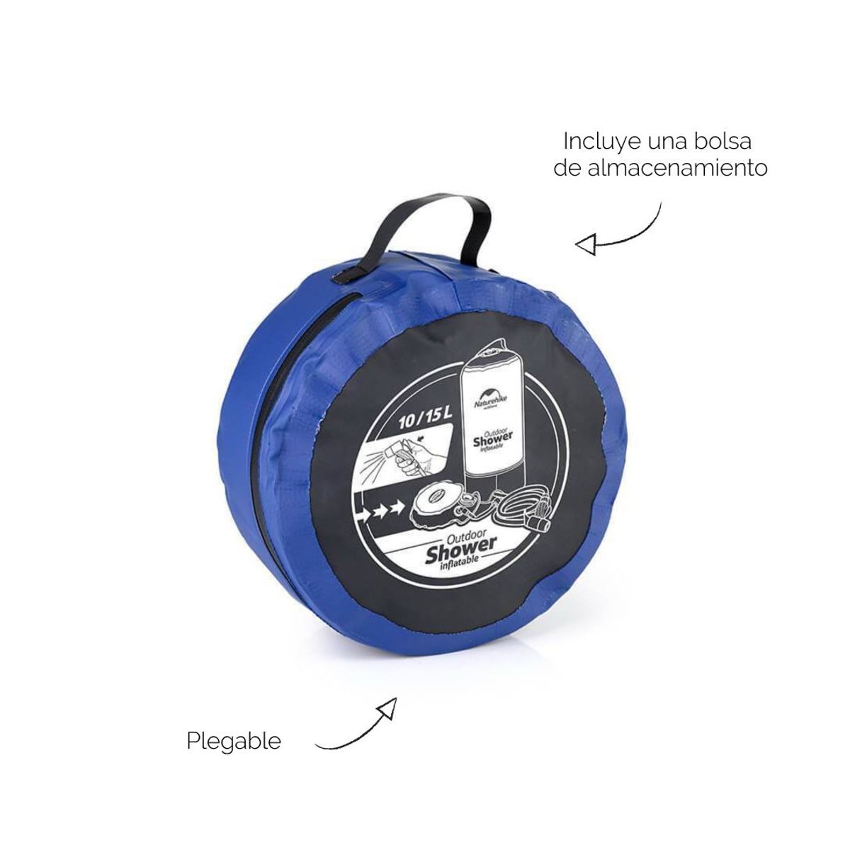 NATUREHIKE - Ducha portátil con bomba de pie  Naturehike