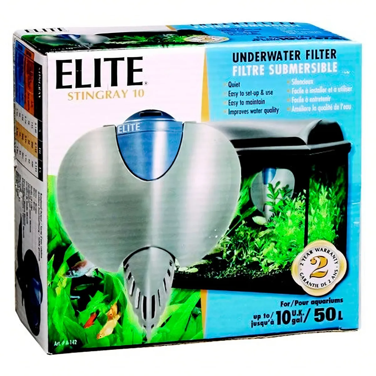 GENERICO - Elite Stingray 10, 200 lph, acuarios hasta 37.8 litros Hagen