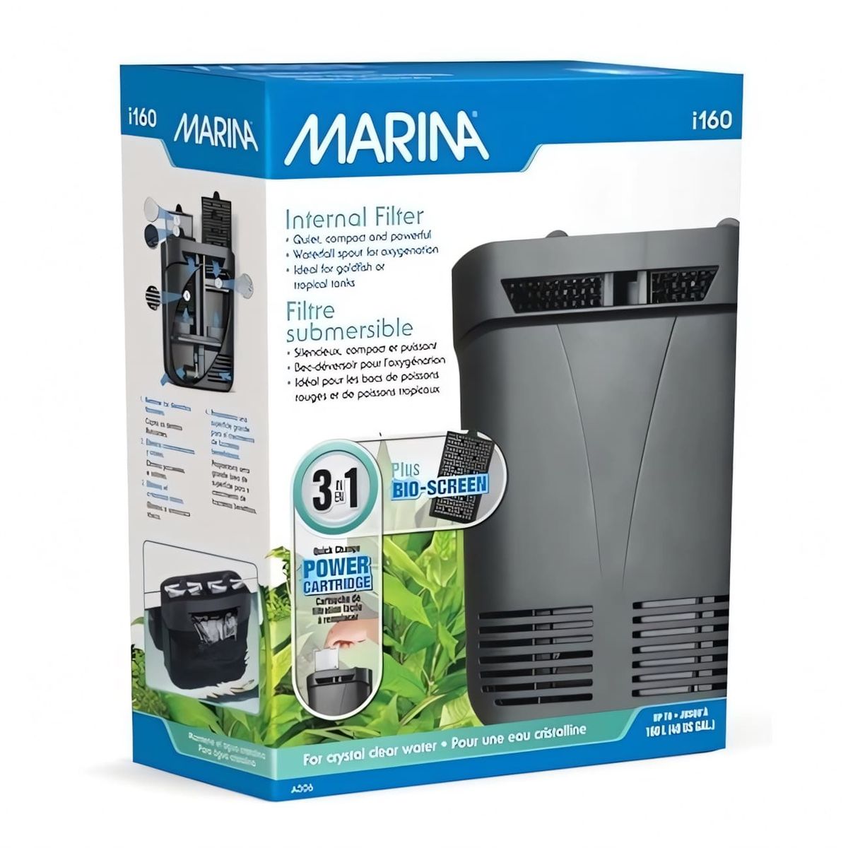 GENERICO - Marina i160, filtro interno, acuarios hasta 160 litros Hagen