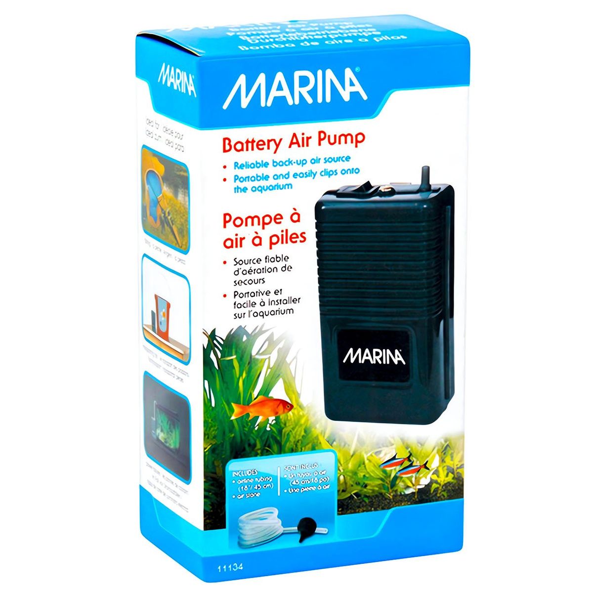 GENERICO - Bomba de aire a baterias Acuarios  Hagen