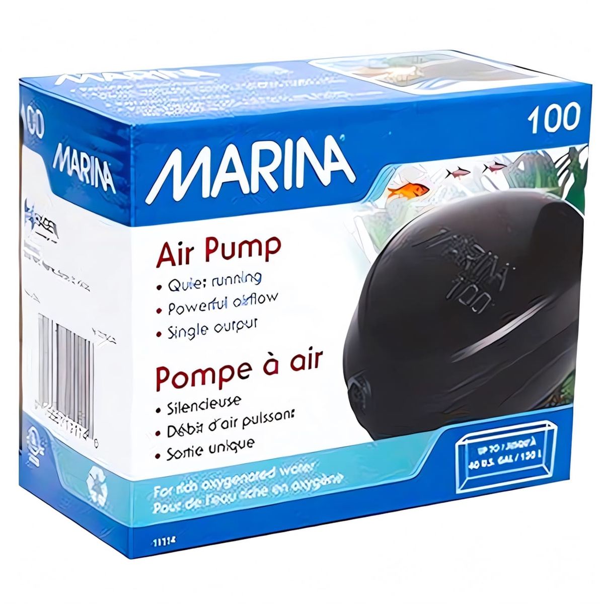 GENERICO - Bomba aire Marina 100, De 75 a 150 lt 85 l/h, 1 salida Hagen