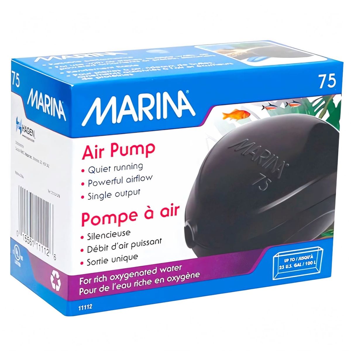GENERICO - Bomba aire Marina 75, De 50 a 100 lt., 60 l/h, 1 salida