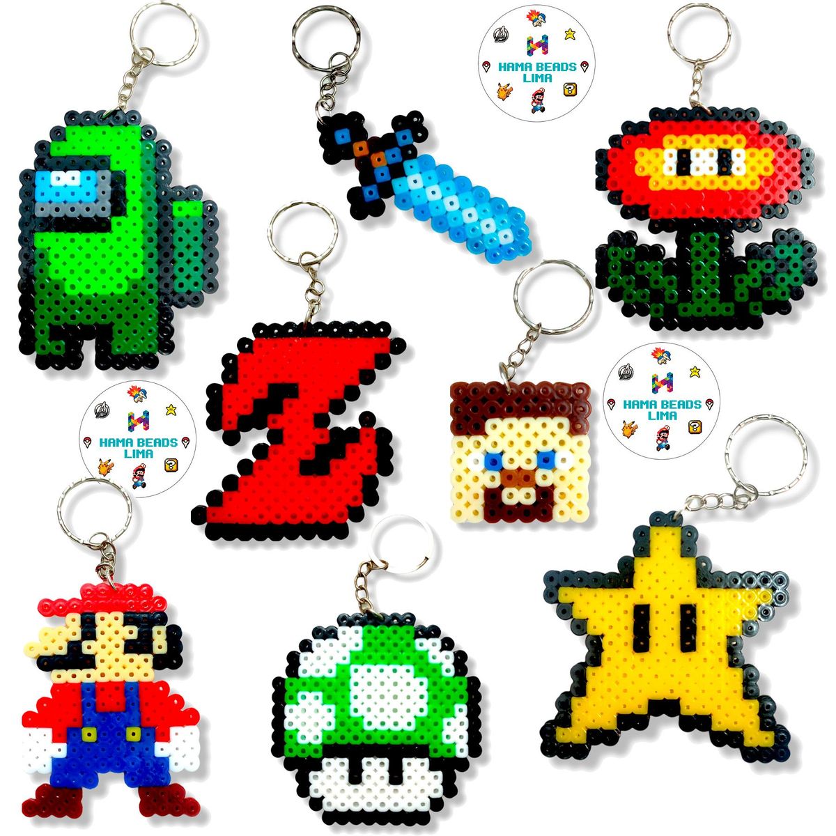 GENERICO - Hama Beads Set Básico 11 Colores P/ Manualidades +Organizador +Regalos