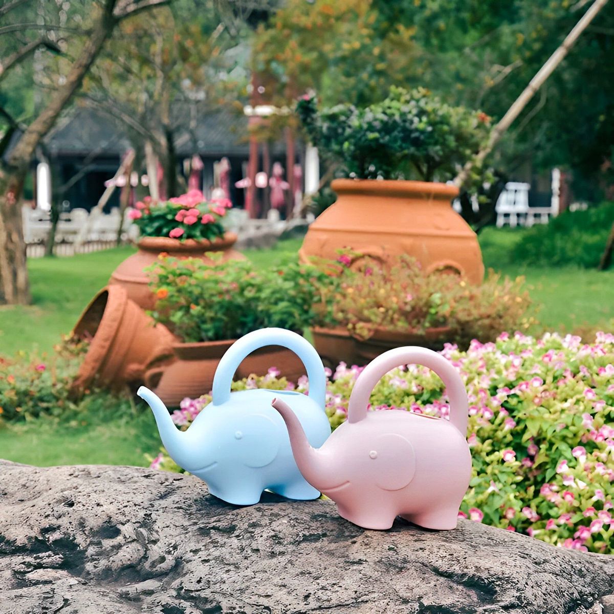 INSPIRA MARKET - Regadera de plástico con forma de elefante para el hogar