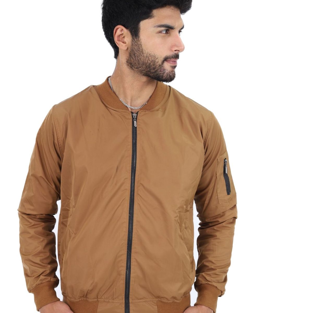 GENERICO - casaca bomber basic Cafe Claro